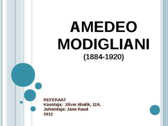 AMEDEO MODIGLIANI