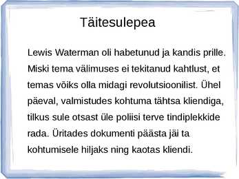 Täitesulepead #4