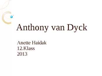 Anthony van Dyck esitlus