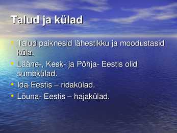 Eestlased muinasaja lõpul #9