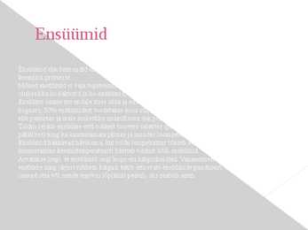 Bioaktiivsed ained #2