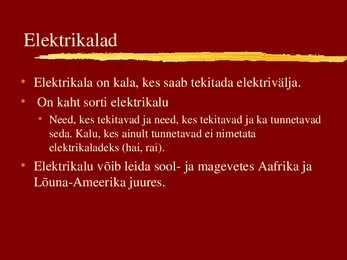 Elektrikalad #2