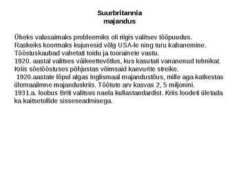 Suurbritannia ja Prantsusmaa kahe maailmasõja vahel #2