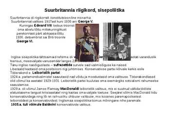 Suurbritannia ja Prantsusmaa kahe maailmasõja vahel #3
