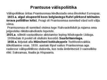 Suurbritannia ja Prantsusmaa kahe maailmasõja vahel #7
