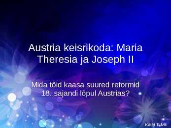 Austria keisrikoda-Maria Theresia ja Joseph II
