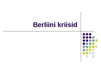 Berliini kriisid