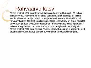 Hispaania rahvastikupoliitika #4