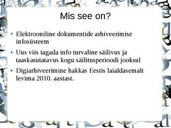 Digitaalarhiivindus #2