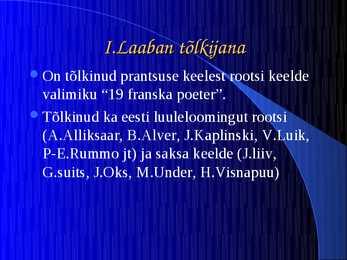 Ilmar Laaban #8