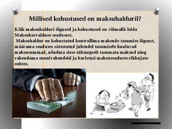 Maksukohustuslane ja maksuhaldur #10