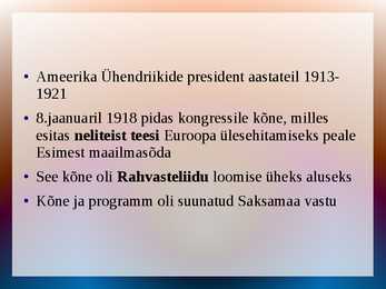Thomas Woodrow Wilson #2