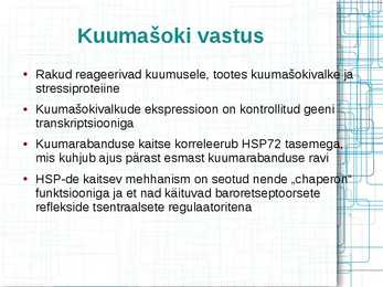KUUMARABANDUSE PATOFÜSIOLOOGIA #8