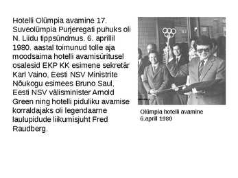 Hotell Olüpmia ajalugu läbi aastakümnete #3