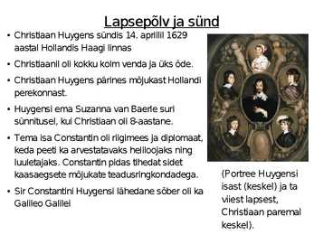 Christiaan Huygens - Sladi töö #2