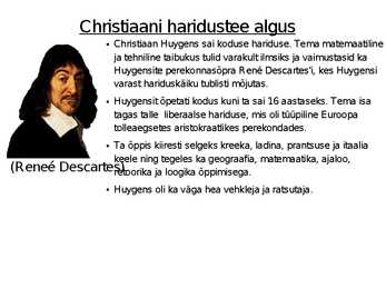 Christiaan Huygens - Sladi töö #3