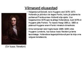 Christiaan Huygens - Sladi töö #7
