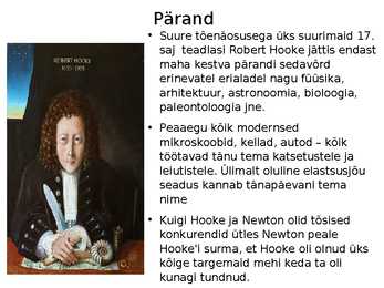 Robert Hooke - Slaidi töö #8