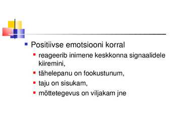 Üldpsüholoogia - Emotsioonid #6