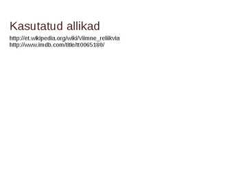 Viimne Reliikvia #8