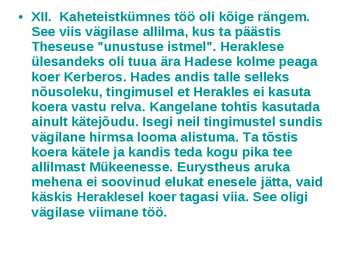 Heraklese vägiteod #22