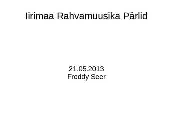 Iirimaa Rahvamuusika Pärlid