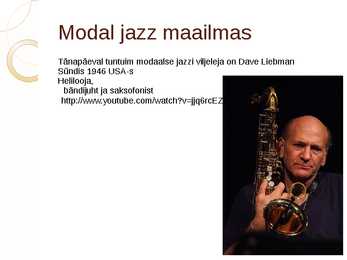 Modaalne jazz presentatsioon #10