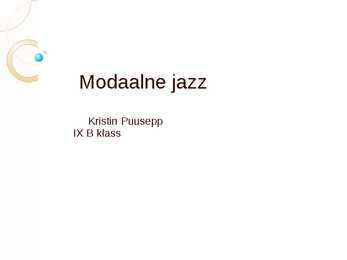 Modaalne jazz presentatsioon