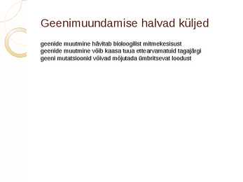Geeniliselt muundatud loomad ja taimed #5