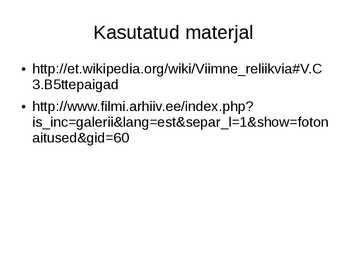 Viimne reliikvia #8