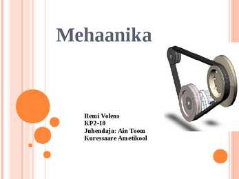 Mehaanika