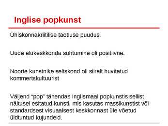 Inglise kunst-Popkunsti tekkimine #13