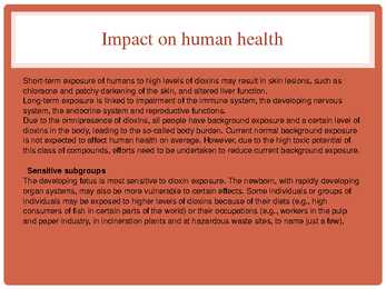 Dioxins and furans in the atmosphere #12