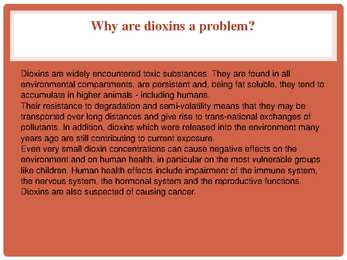 Dioxins and furans in the atmosphere #7