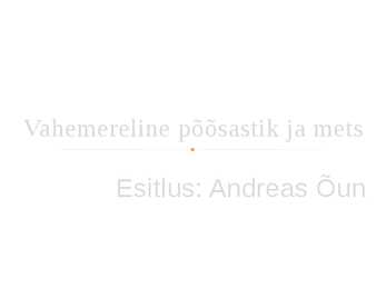 Vahemereline põõsastik ja mets