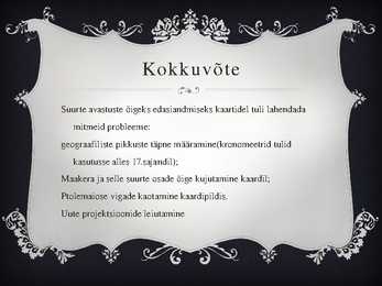 Suure maadeavastus perioodi tähtsus kartograafia arengus #22