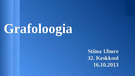 Grafoloogia-PowerPoint
