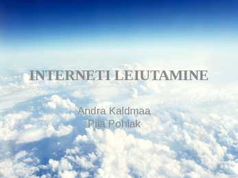 INTERNETI LEIUTAMINE