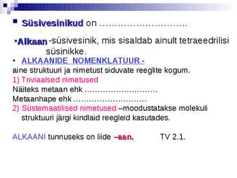 ALKAANID-Sissejuhatus #2