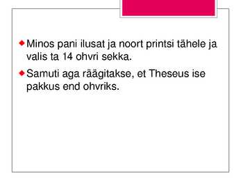 Theseus-Kreeka mütoloogia #9