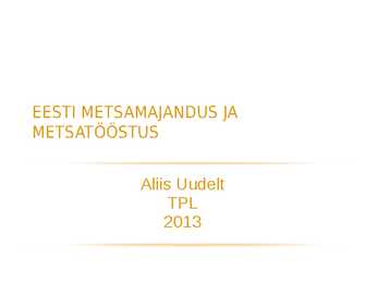 Eesti metsamajandus ja metsatööstus