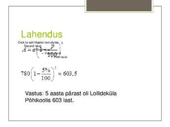 Liitprotsendiline kasvamine ja kahanemine #9