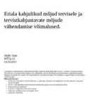 Eriala kahjulikud mõjud tervisele ja tervistkahjustavate mõjude vähendamise võimalused