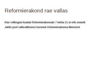 Reformierakond - esitlus #7