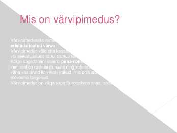 Värvipimedus ehk daltonism #2