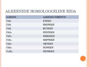 Alkeenid #3