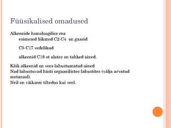 Alkeenid #5