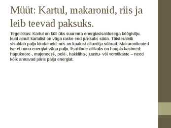 Müüdid toitumise kohta #2