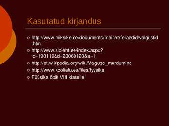 Valgusallikad #13