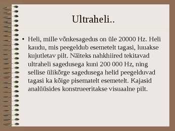 Ultraheli #2